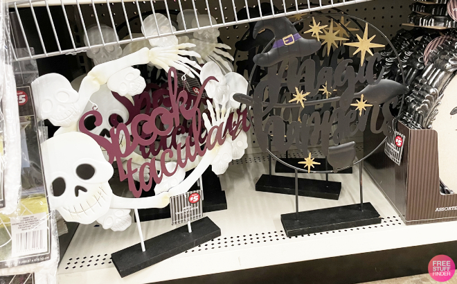 Halloween Sentiment Metal Tabletop Decorations Halloween Sentiment Metal Tabletop Decorations