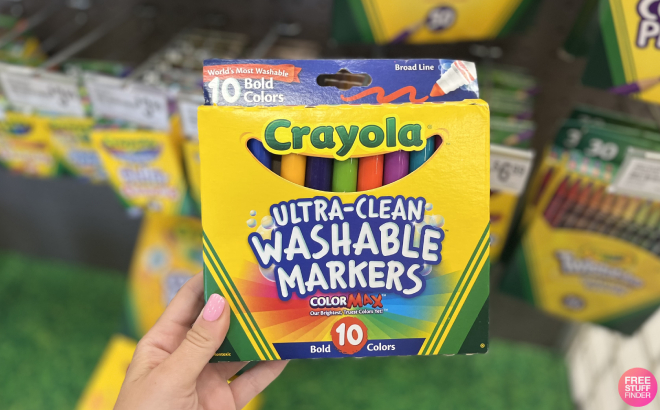 Hand Holding Crayola Ultra Clean Washable Markers