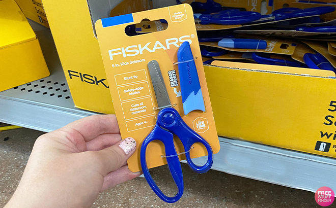 Fiskars Blunt Tip 5 Scissors for Kids 4-7, School Supplies, Blue
