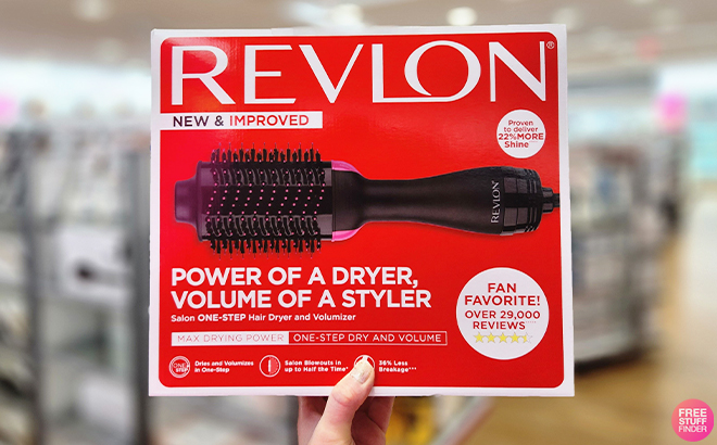 Hand Holding Revlon One Step Volumizer Hair Dryer and Hot Air Brush at ULTA
