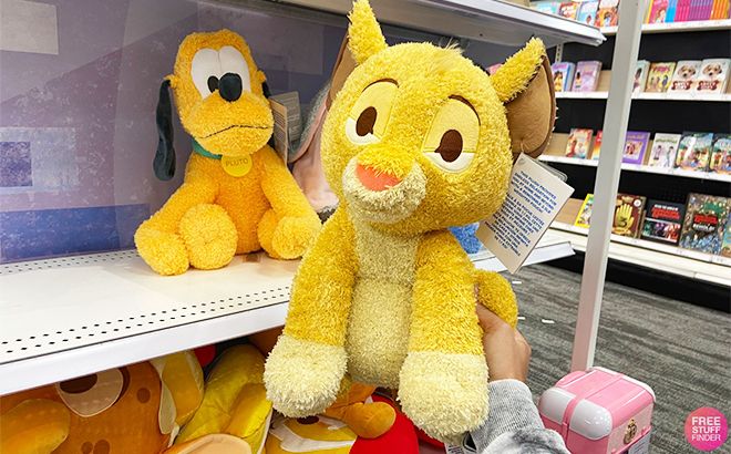 Hand Holding The Lion King Simba Disney Weighted Plushie at Target