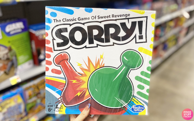 Hand Holding a Sorry Board Game