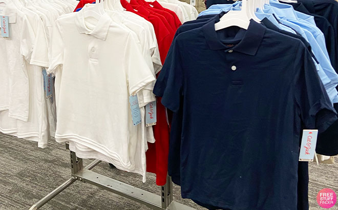 Hanged Cat Jack Boys Short Sleeve Uniform Polo T Shirts