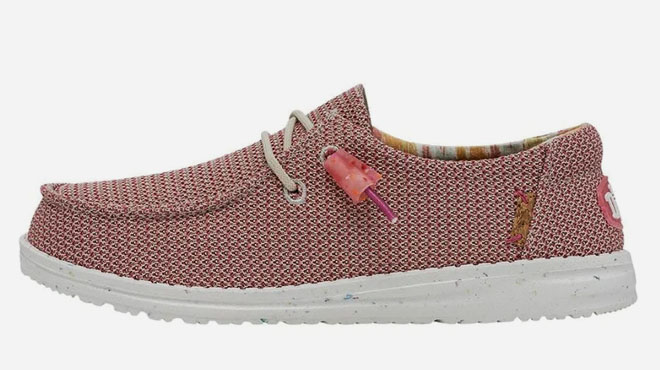 Hey Dude Womens Wendy Knit II Shoes in Desert Rose