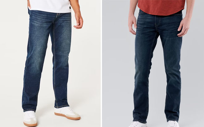 Hollister Mens Athletic Straight Jeans and Slim Straight Jeans
