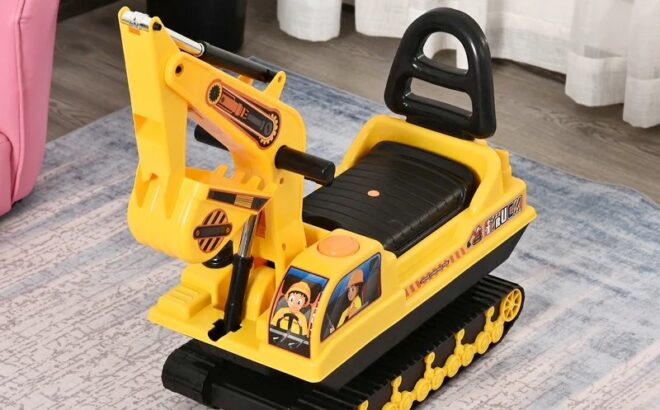 HomCom Seater Tractors Construction Push Pull Ride On Toy