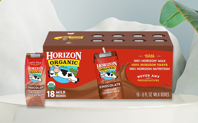 Horizon Organic 1 Low Fat Chocolate Milk Boxes 18 Pack
