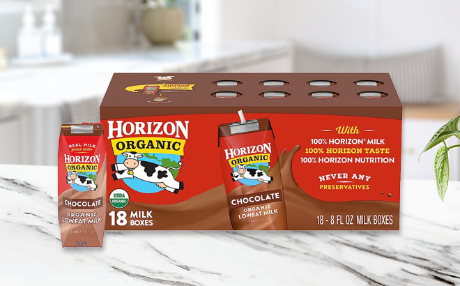 Horizon Organic Shelf Stable 1 Low Fat Chocolate Milk Boxes 18 Pack