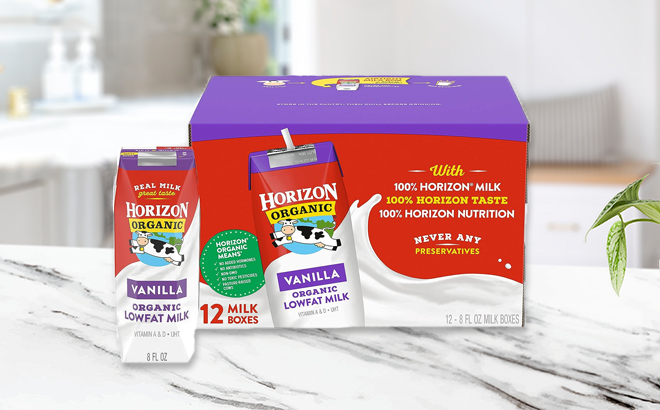 Horizon Organic Shelf Stable Low Fat Milk Boxes Vanilla 12 Pack