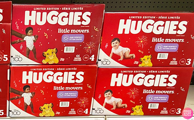 Huggies Little Movers Size 3 Baby Diapers (156-ct)