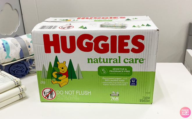 Huggies Natural Care Sensitive Unscented Baby Wipes at Amazon