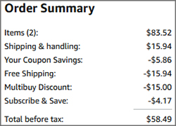 Huggies Size 1 Diapers 364 Count Order Summary