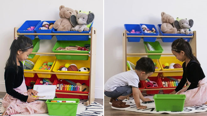  Humble Crew, Natural/Primary Kids' Toy Storage
