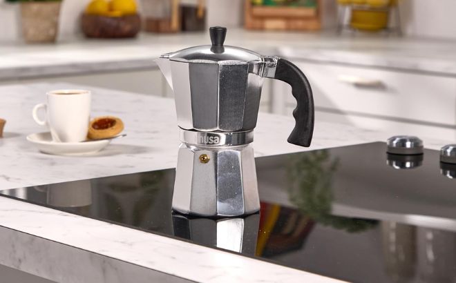 Imusa USA Aluminum Stovetop 6 cup Espresso Maker