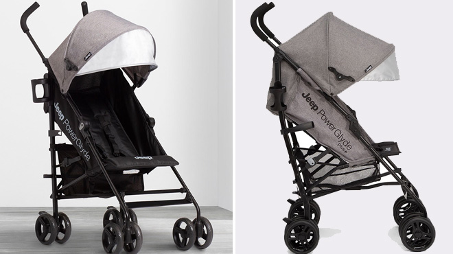 Jeep Baby Gear Gray Powerglyde Plus Folding Stroller Jeep Baby Gear Gray Powerglyde Plus Folding Stroller