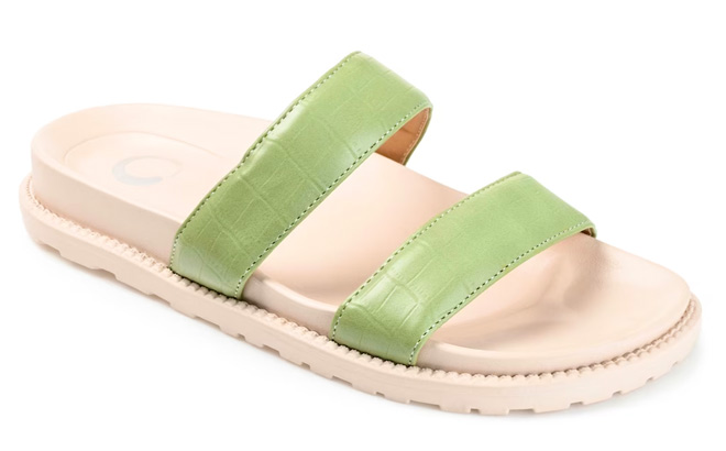 Journee Collection Stellina Sandal in Olive Green color