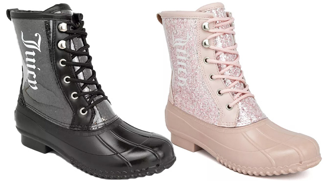 Juicy Couture Womens Glitter Rain Boots