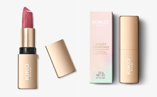 Kiko Milano Beauty Essentials Hydrating Shiny Lipstick in willpower color