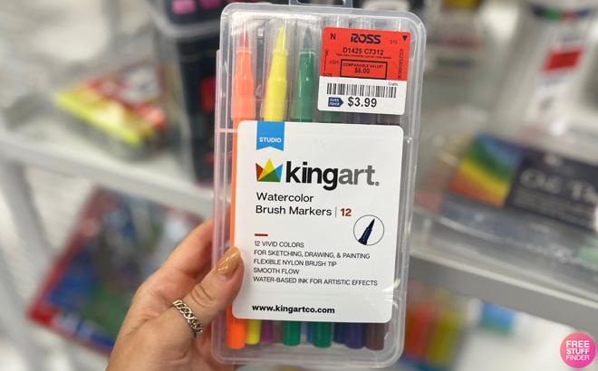 Kingart Watercolor Brush Markers 12 Count