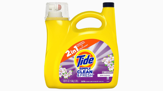 Laundry Detergent 89 loads in Berry Blossom Scent on white background