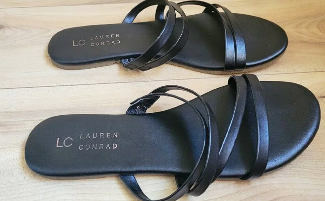 Lauren Conrad Jade Womens Strappy Slide Sandals