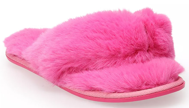 Lauren Conrad Women's Faux Fur Flip Flop Slippers