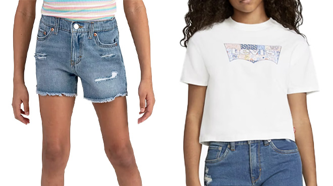 Levis Girlfriend Big Shorts for Girls Levis Girlfriend Big Shorts for Girls