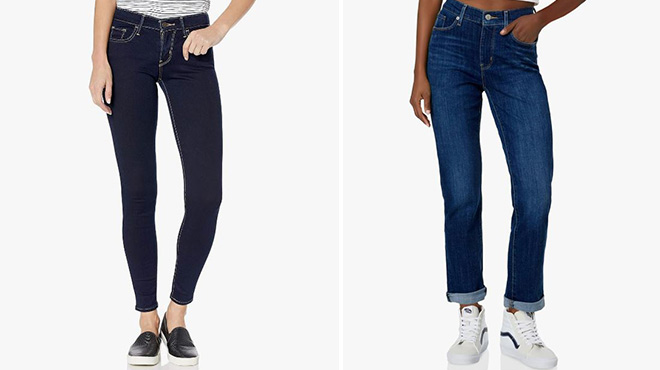 Levis Womens 710 Super Skinny Jeans and Classic Straight Jeans Levis Womens 710 Super Skinny Jeans and Classic Straight Jeans