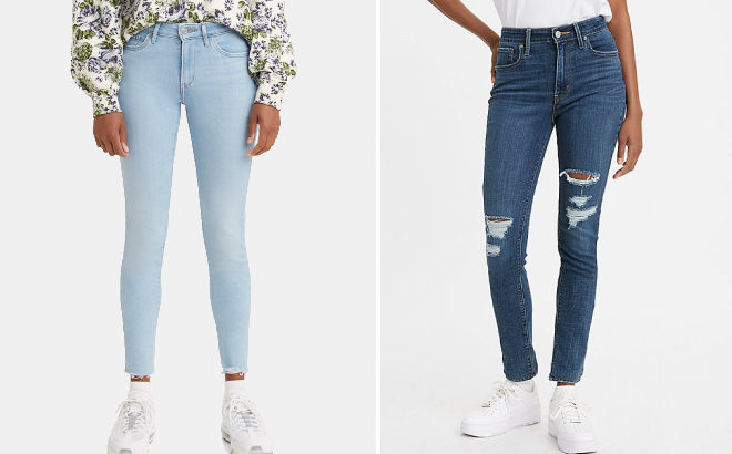 Levis Womens 711 Skinny Jeans and 721 Skinny Jeans