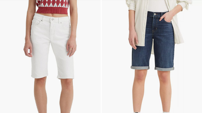 Levis Womens Bermuda Jean Short in Two Colors Levis Womens Bermuda Jean Short in Two Colors