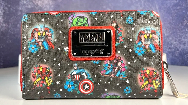 Loungefly Marvel Avengers Tattoo Zip Around Wallet