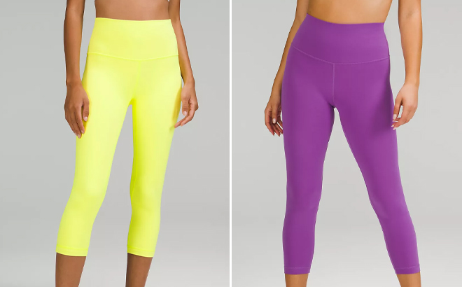 Lululemon 21-Inch Align High Rise Crop Leggings and 23-Inch Align High Rise Crop Leggings