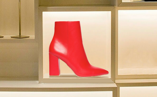 MADDEN GIRL Flexx Pointed Toe Booties Red