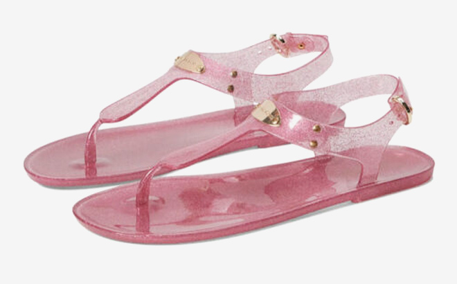 MICHAEL KORS Womens Plate Jelly Sandals