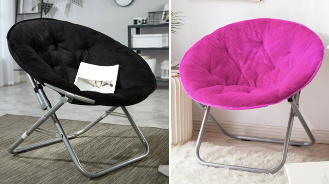 Mainstays Faux Fur Saucer Chairs