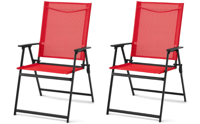 Mainstays Greyson Square Patio Folding Chair 2 Pack
