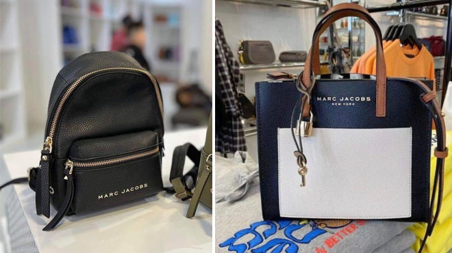 Marc Jacobs Mini Backpack and Mini Grind Colorblock Leather Tote Bag Marc Jacobs Mini Backpack and Mini Grind Colorblock Leather Tote Bag