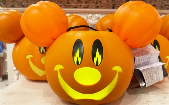 Mickey Mouse Halloween Pumpkin Light Up Treat Bucket