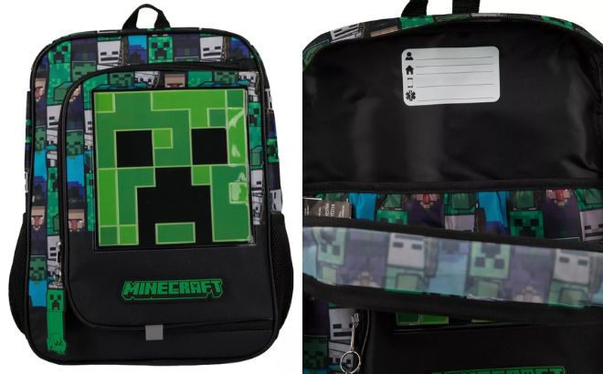 Minecraft Kids Backpack on a Plain Background