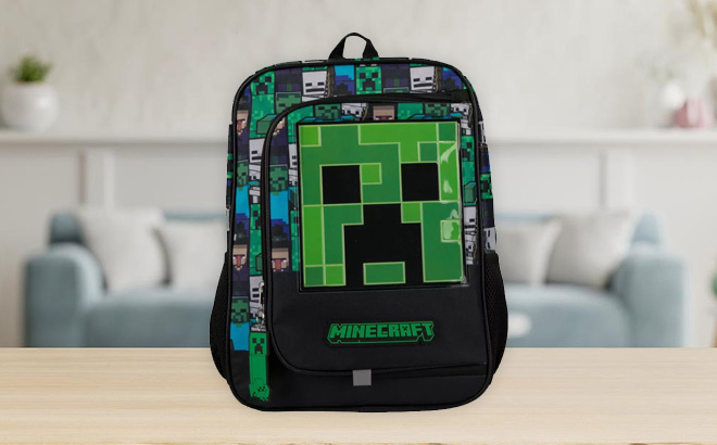 Minecraft Kids Backpack on the Table