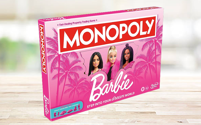 Monopoly Barbie Edition Board Game on a Table