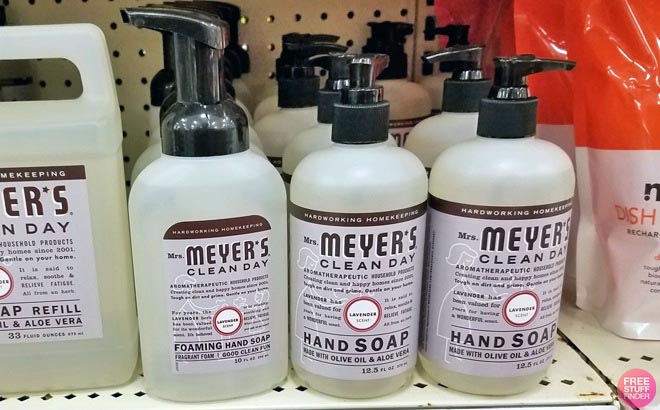 Mrs Meyers 12 5 Ounce Liquid Hand Soap in shelf