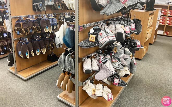 Muk Luks Shoes Display in a Store