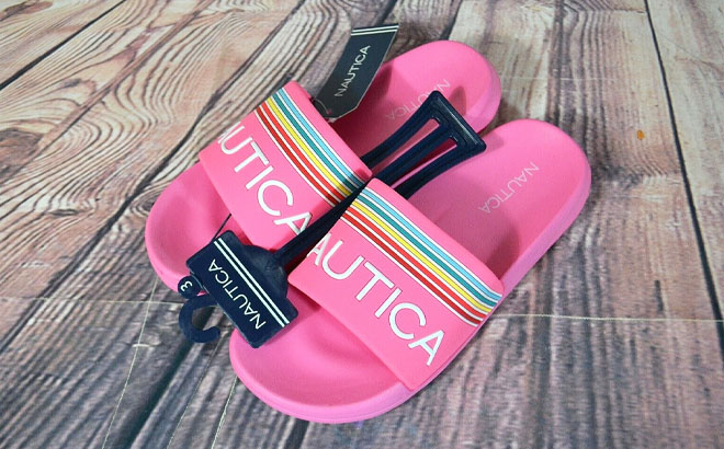 NAUTICA Girls Gaff Slide Sandals
