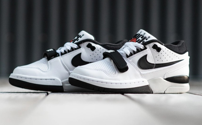 Nike AAF88 x Billie Eilish Shoes in Black and White on Ground Nike AAF88 x Billie Eilish Shoes in Black and White on Ground