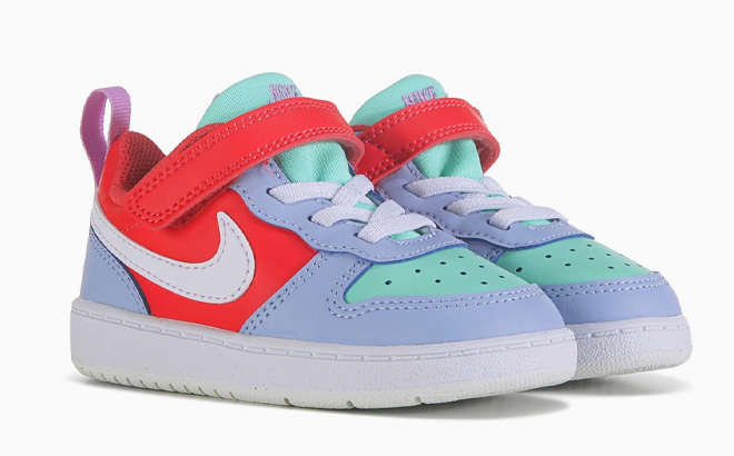 Nike Court Borough Low Recraft Toddler Shoe on White Background