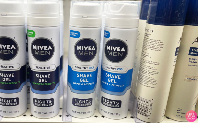Nivea Men Cooling Shave Gel on a Shelf