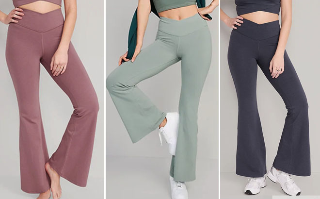 Old Navy Extra High Waisted Super Flare Womens Pants in Three Colors 1