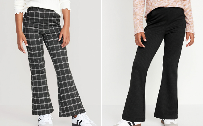 Old Navy Girls Mid Rise Cropped Flare Pants