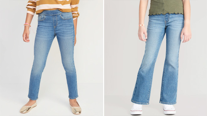 Old Navy Girls Skinny and Boot Cut Pull On Jeans